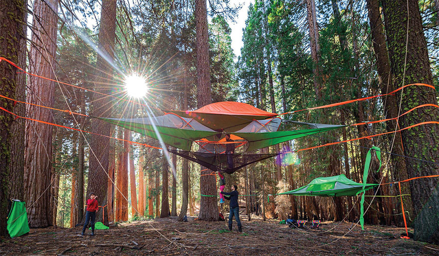 Новые модели подвесных палаток для отдыха среди деревьев-7