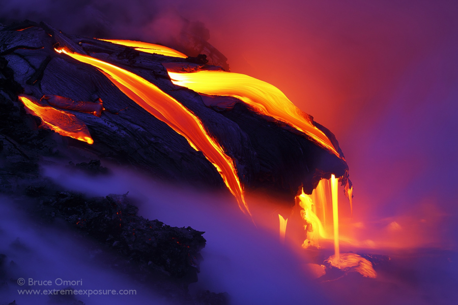25 горячих фотографий: раскалённая лава в снимках Брюса Омори