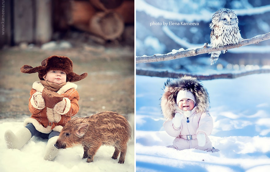 Дети и животные в запредельно милых и искренних портретах Елены Карнеевой - 2