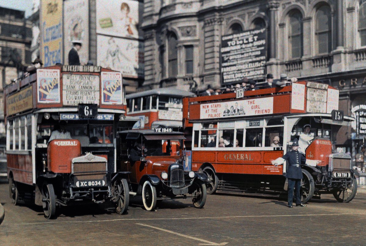 Редкие цветные ретро фотографии Англии 1928 года - 1