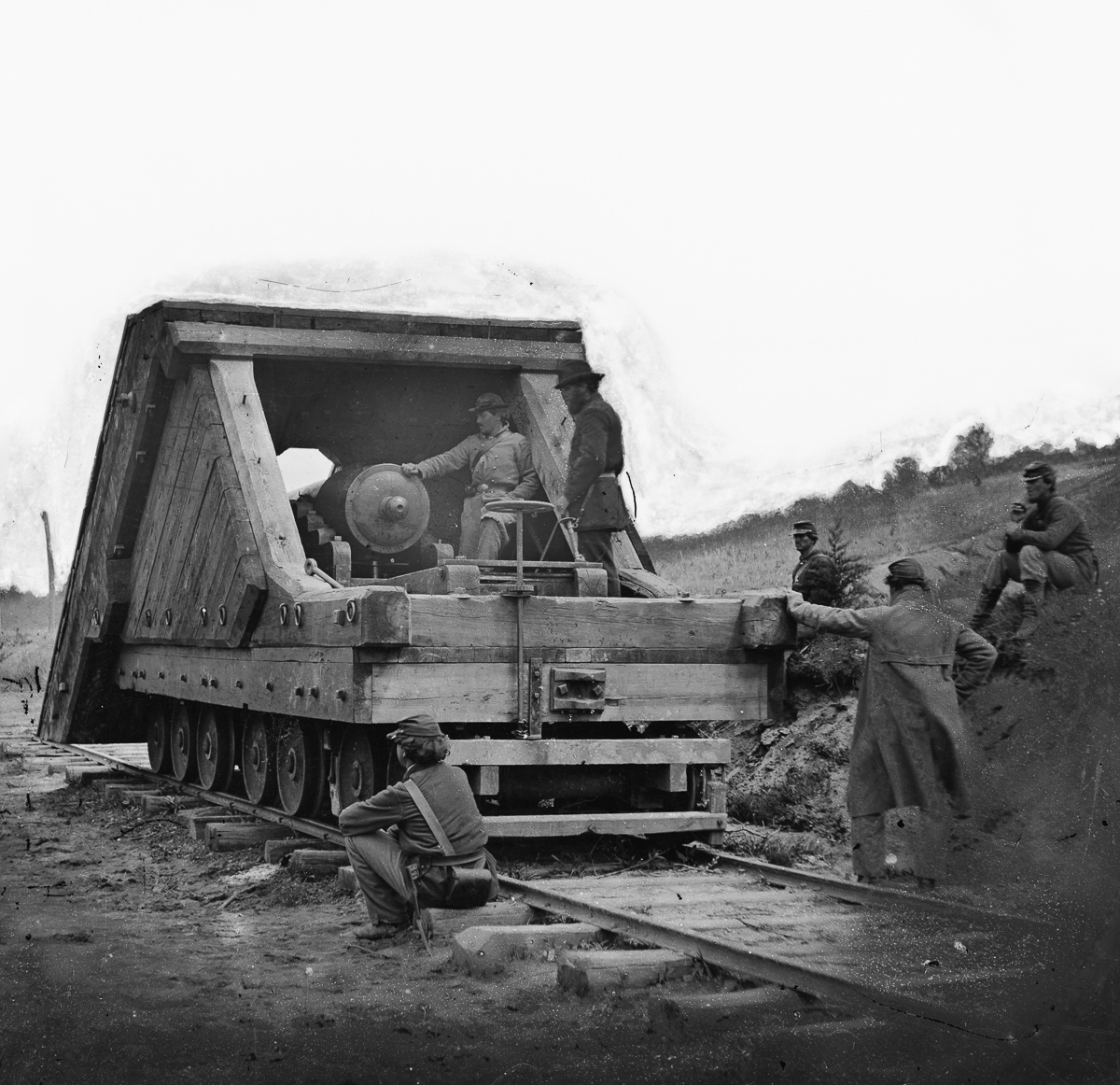 Железнодорожная артиллерия ретро фотографии - 2