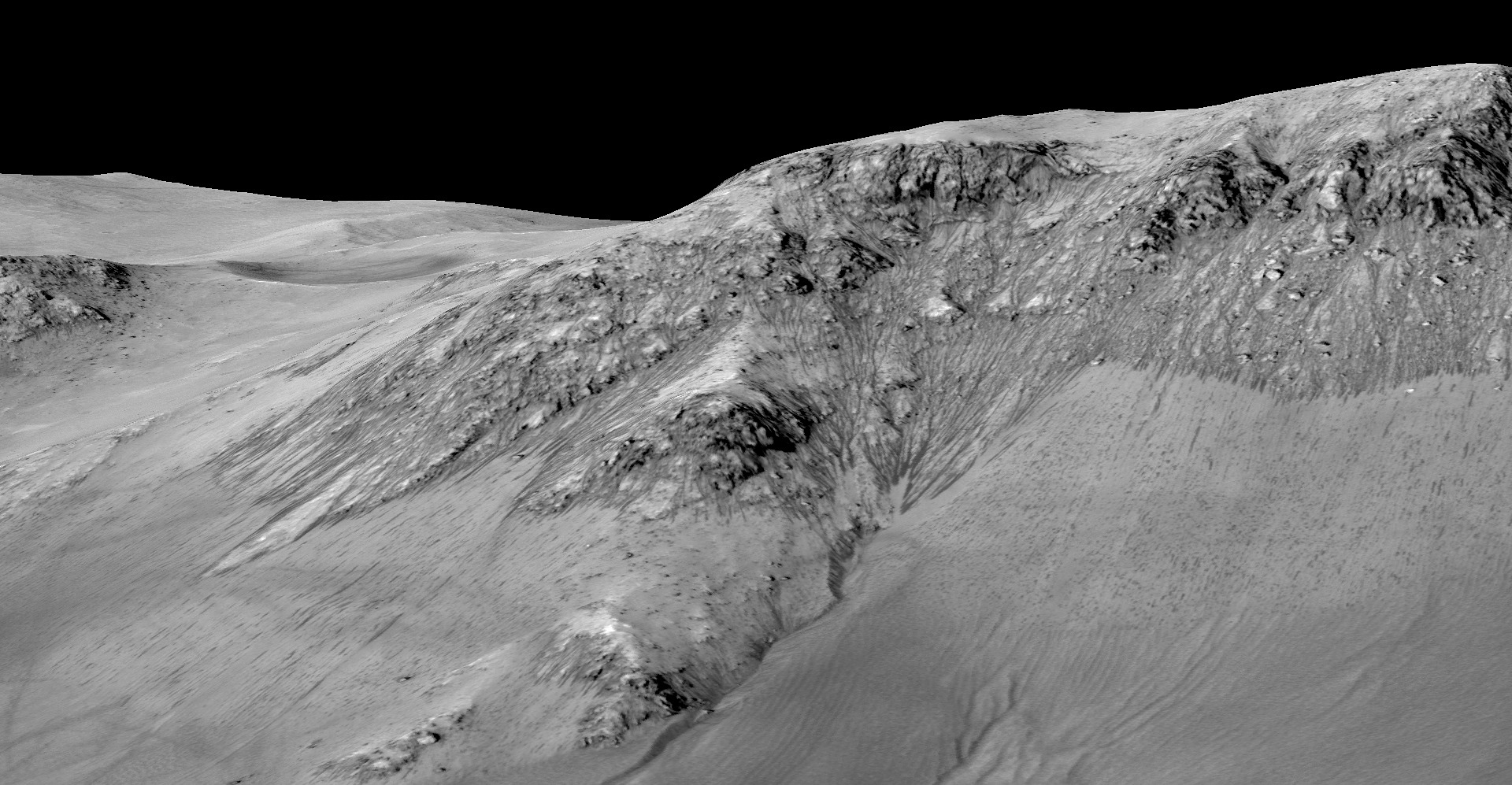 zhidkaya voda na Marse fotografii NASA 5