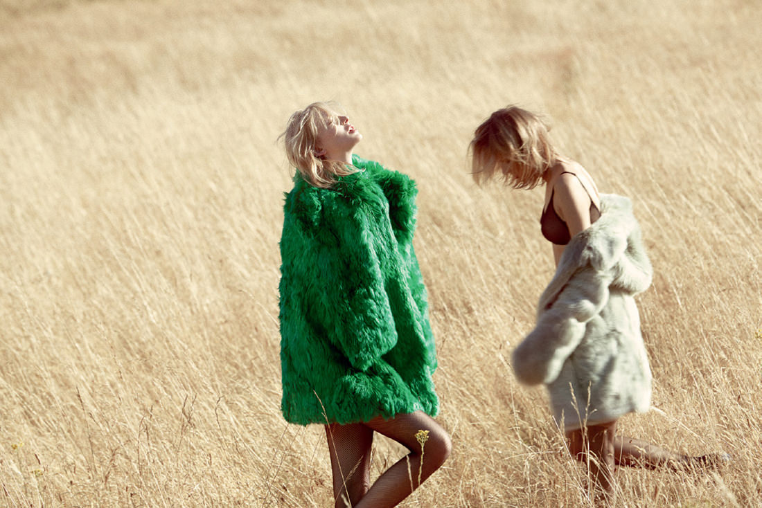 Настя Стен и Саша Лусс в фотосессии для октябрьского выпуска Vogue Russia 2015