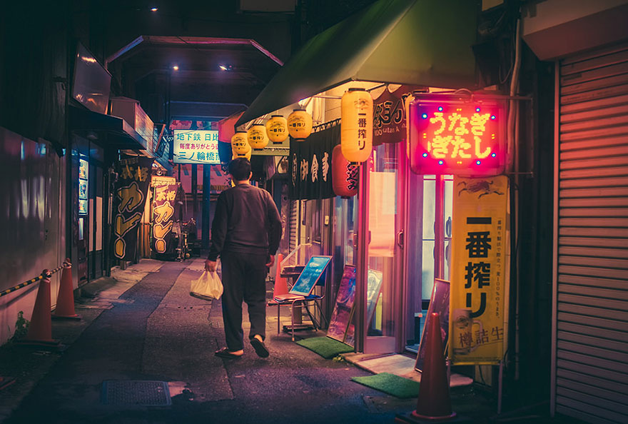 Волшебные уличные фотографии ночного Токио от Масаси Вакуи-6