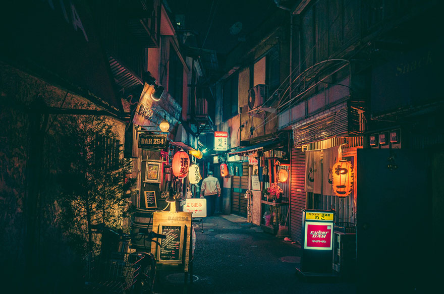 Волшебные уличные фотографии ночного Токио от Масаси Вакуи-3