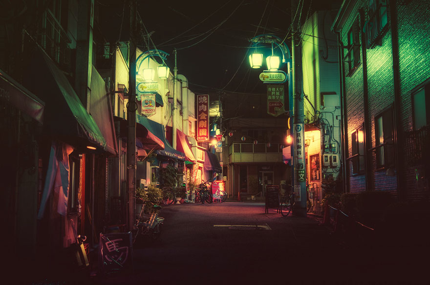 Волшебные уличные фотографии ночного Токио от Масаси Вакуи-5