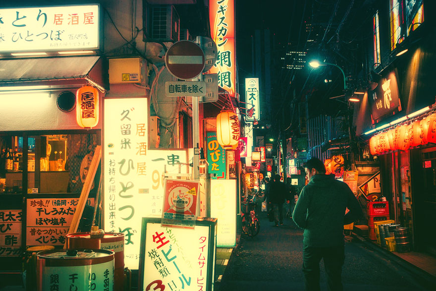 Волшебные уличные фотографии ночного Токио от Масаси Вакуи-12