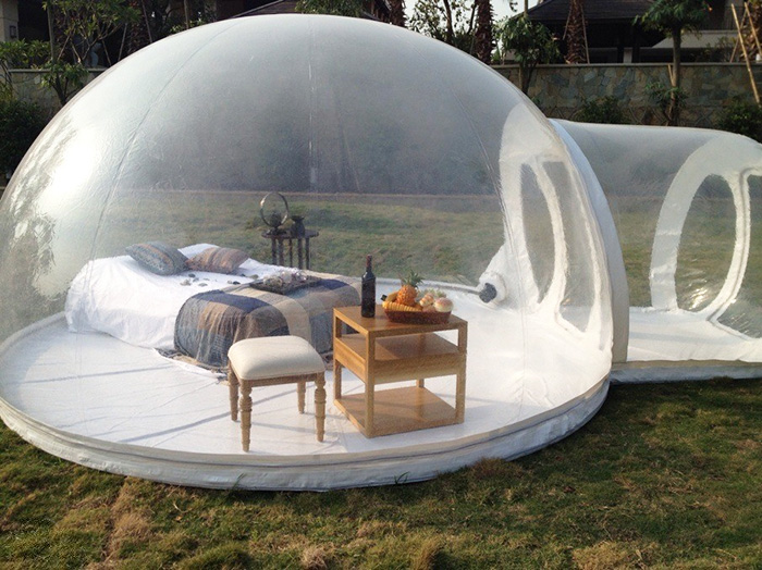 Прозрачная надувная палатка для любителей отдыха под звёздами-3