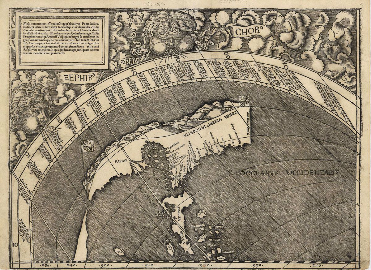 Карта Вальдземюллера 1507 года, в которой открыли «Америку» 3