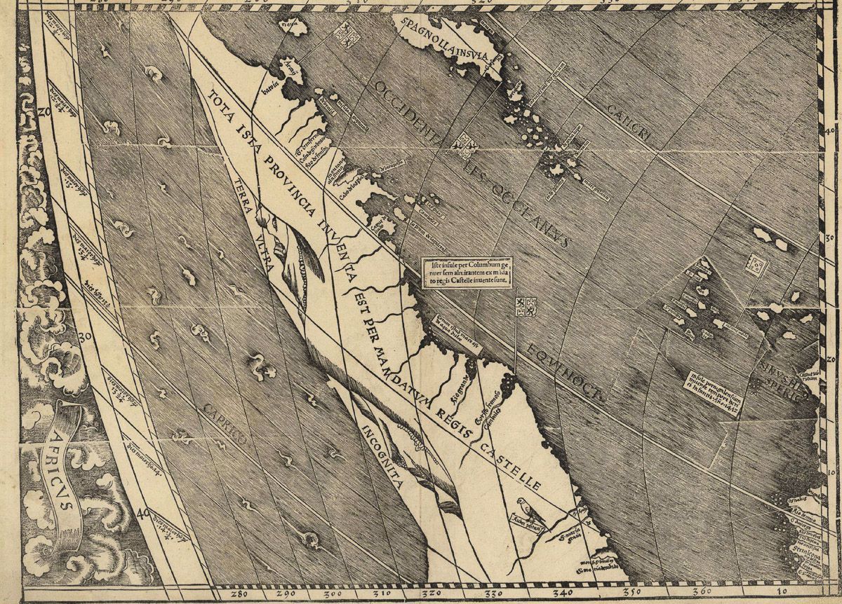 Карта Вальдземюллера 1507 года, в которой открыли «Америку» 7
