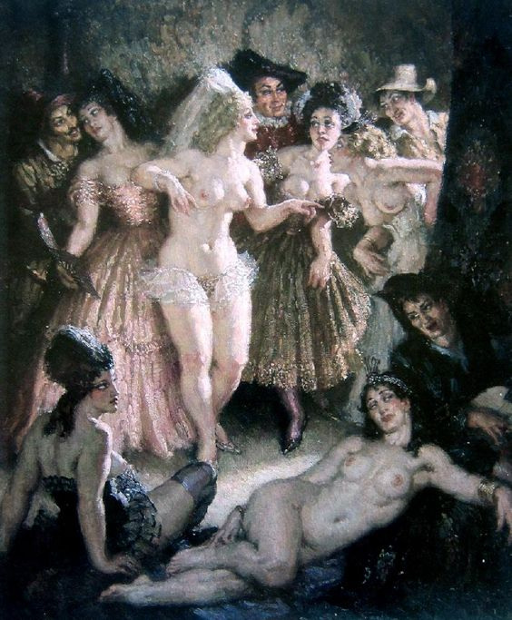 Прелестные нимфы, козлоногие обольстители и демоны в картинах Нормана Линдсея 18
