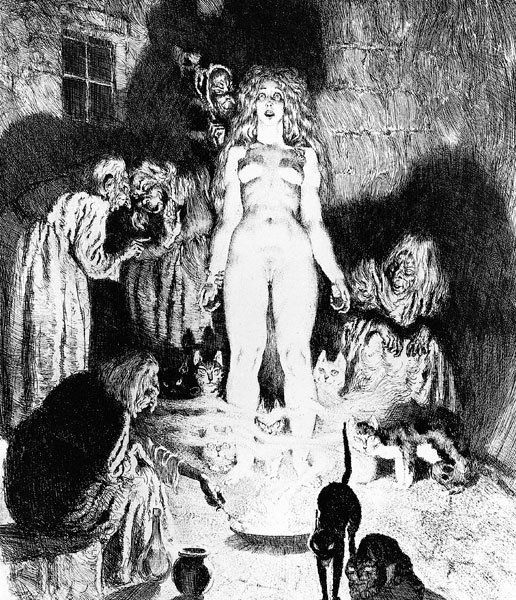 Прелестные нимфы, козлоногие обольстители и демоны в картинах Нормана Линдсея 2