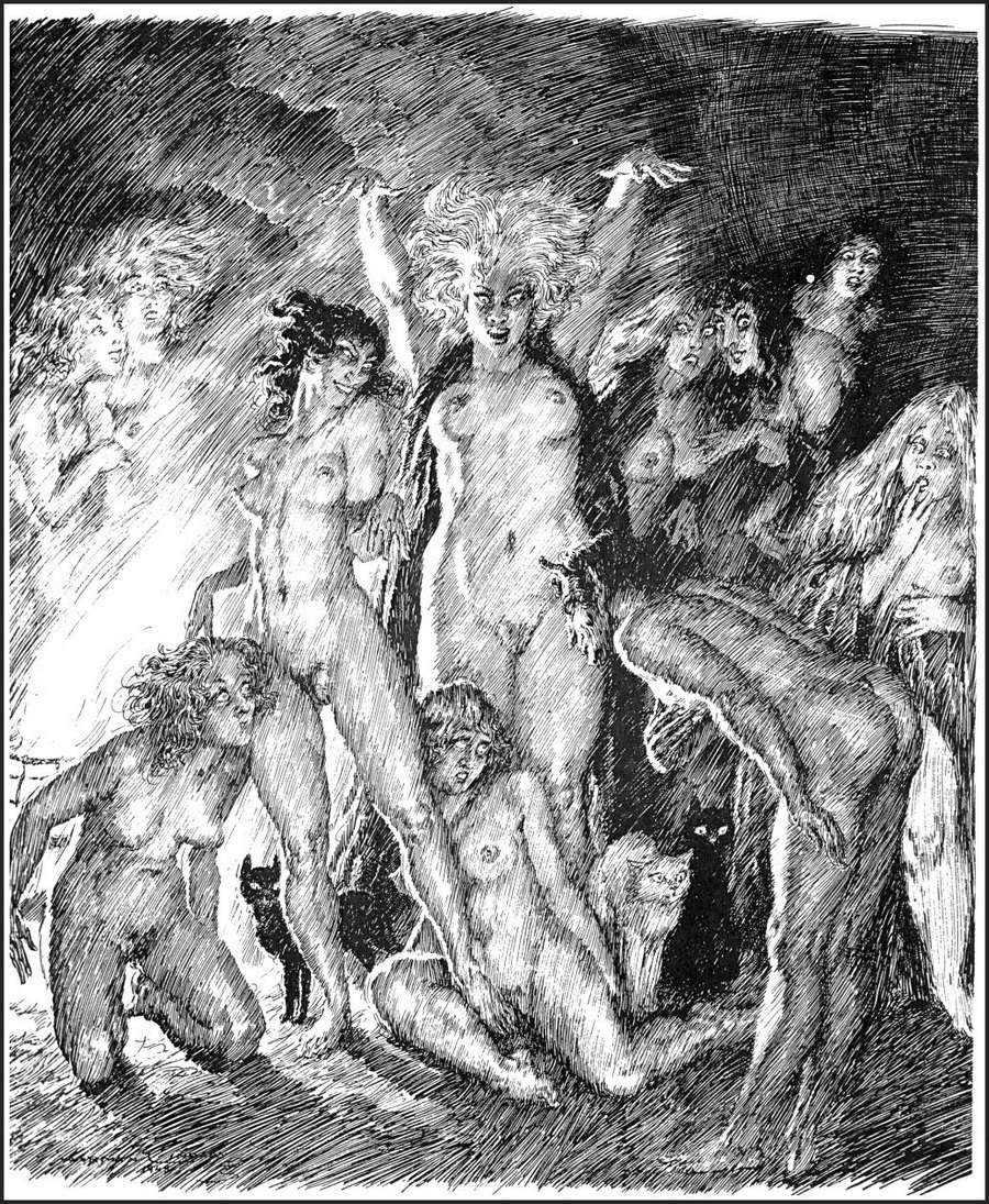 Прелестные нимфы, козлоногие обольстители и демоны в картинах Нормана Линдсея 31