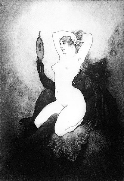 Прелестные нимфы, козлоногие обольстители и демоны в картинах Нормана Линдсея 34