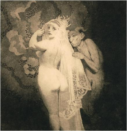 Прелестные нимфы, козлоногие обольстители и демоны в картинах Нормана Линдсея 37