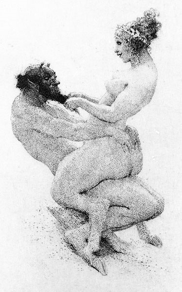 Прелестные нимфы, козлоногие обольстители и демоны в картинах Нормана Линдсея 8