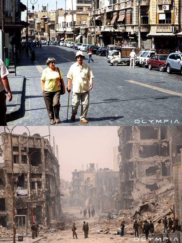 Фотографии до и после начала войны в Сирии 20