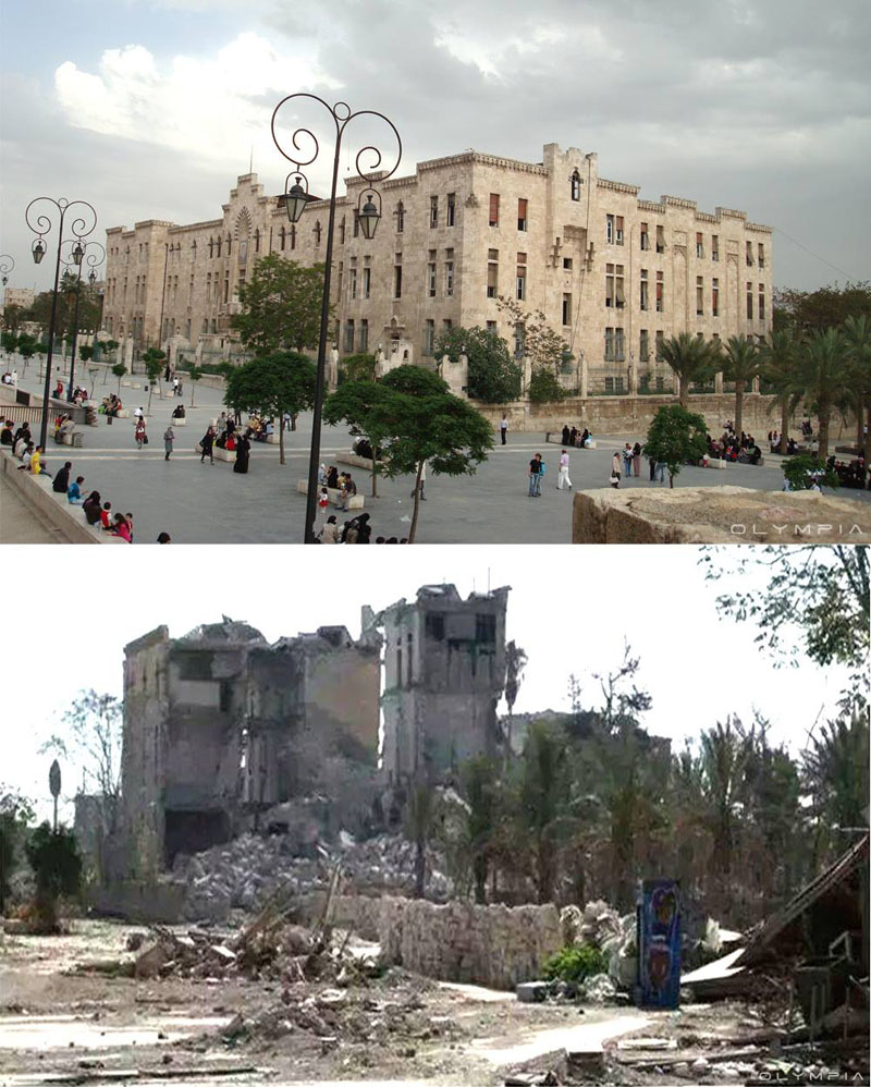 Фотографии до и после начала войны в Сирии 9