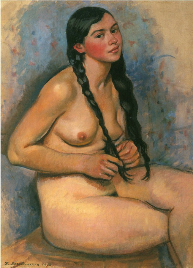 Заплетающая косу. 1930