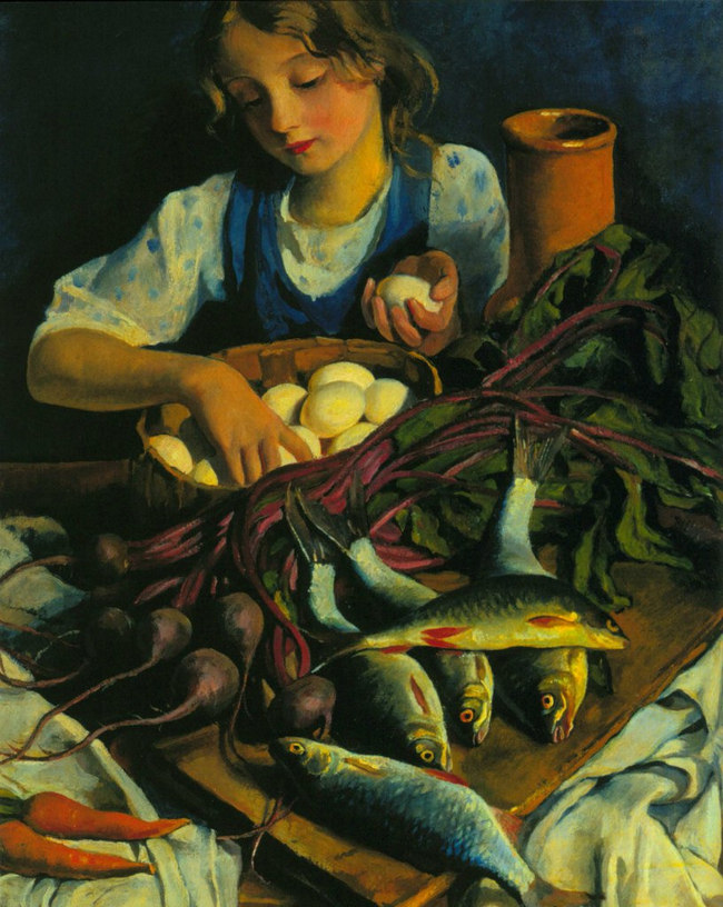 На кухне. 1923. Фрагмент