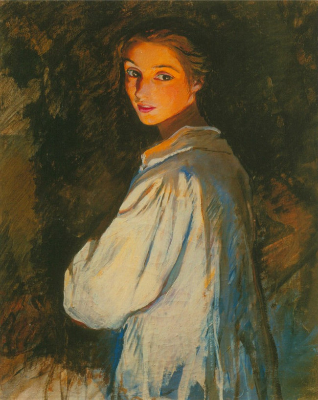 Этюд девушки. Автопортрет 1911