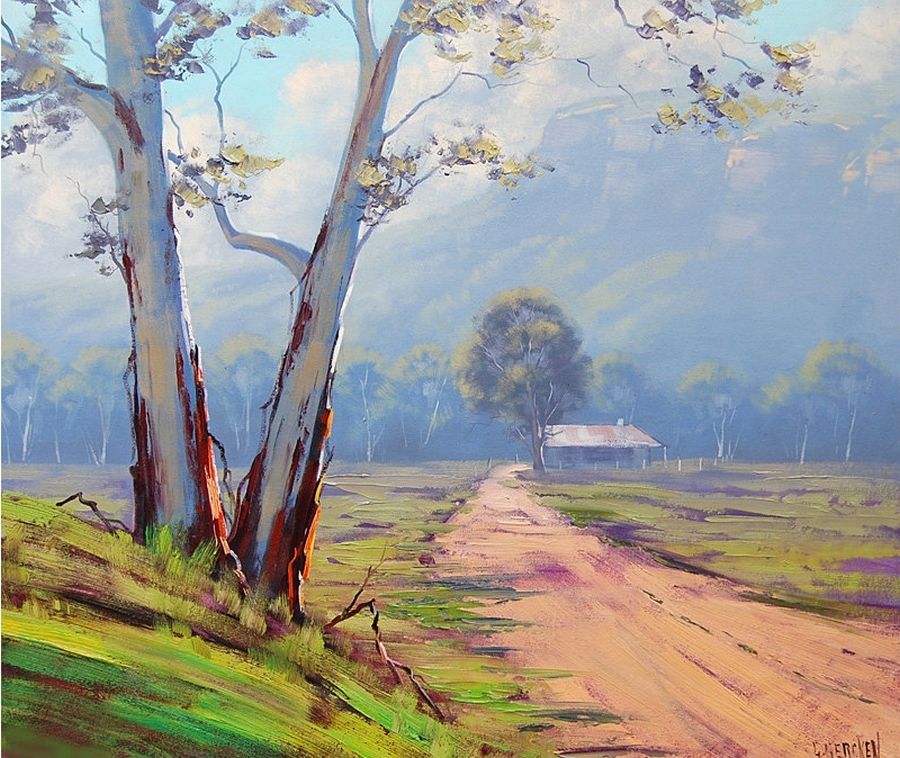 Австралийский художник Грэм Геркен пишет упоительные пейзажи любимого континента 10