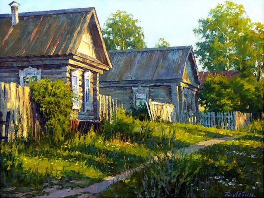 Вдали от суеты: деревенская живопись Дмитрия Лёвина 10