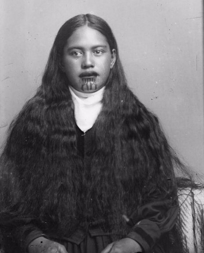 Моко: женщины маори со священными татуировками в портретах начала 20 века 21