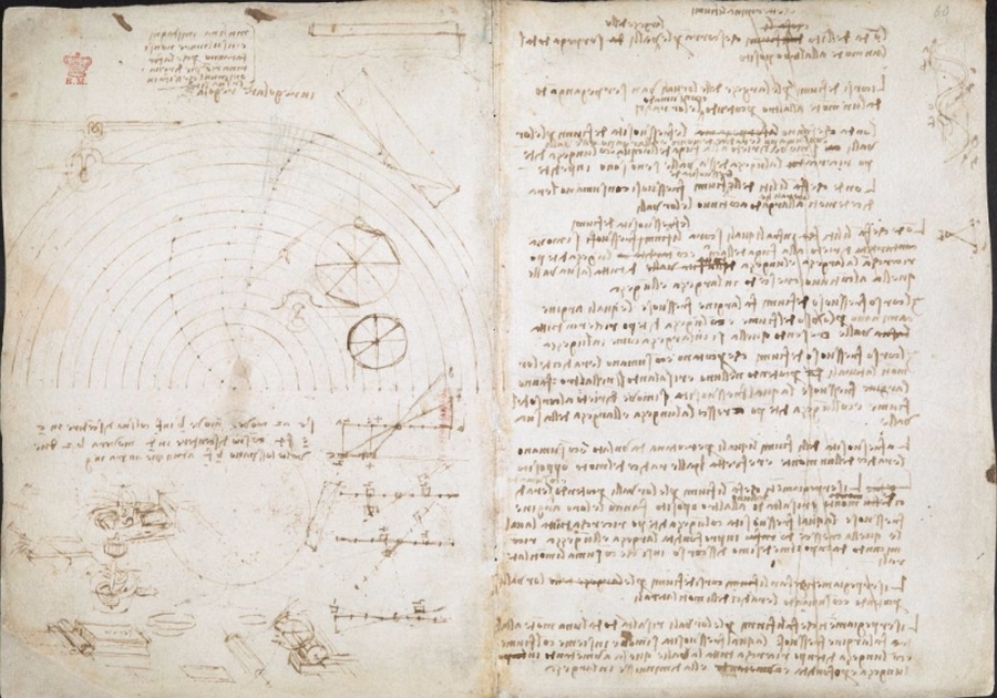 Оцифрованные дневники Леонардо да Винчи опубликованы онлайн 12