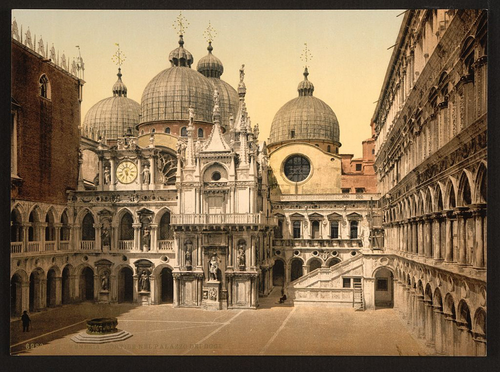 Цветные фотохромные ретро фотографии Венеция Италия 11