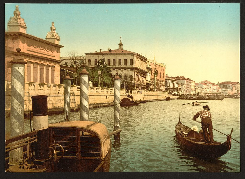 Цветные фотохромные ретро фотографии Венеция Италия 24