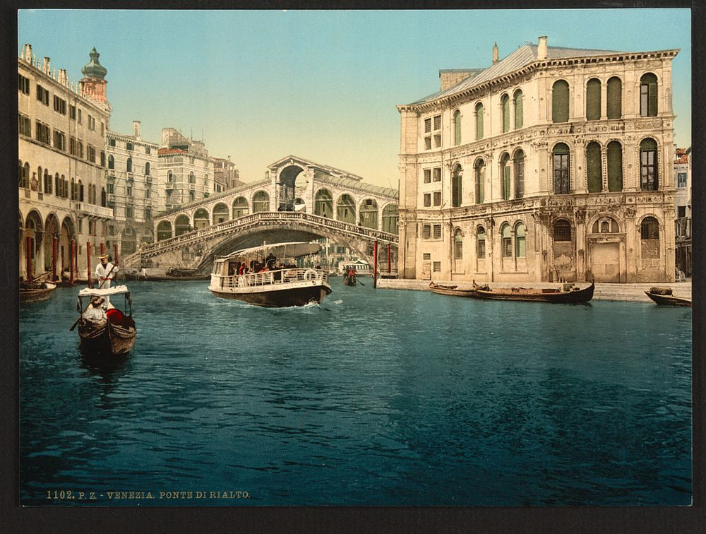 Цветные фотохромные ретро фотографии Венеция Италия 27