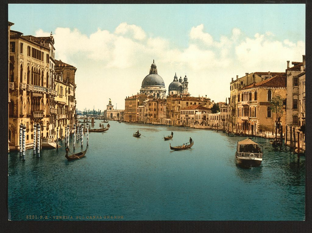 Цветные фотохромные ретро фотографии Венеция Италия 28