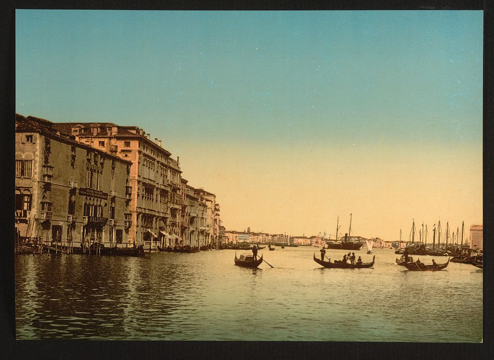 Цветные фотохромные ретро фотографии Венеция Италия 29