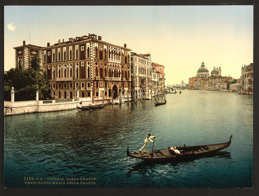 Цветные фотохромные ретро фотографии Венеция Италия 30
