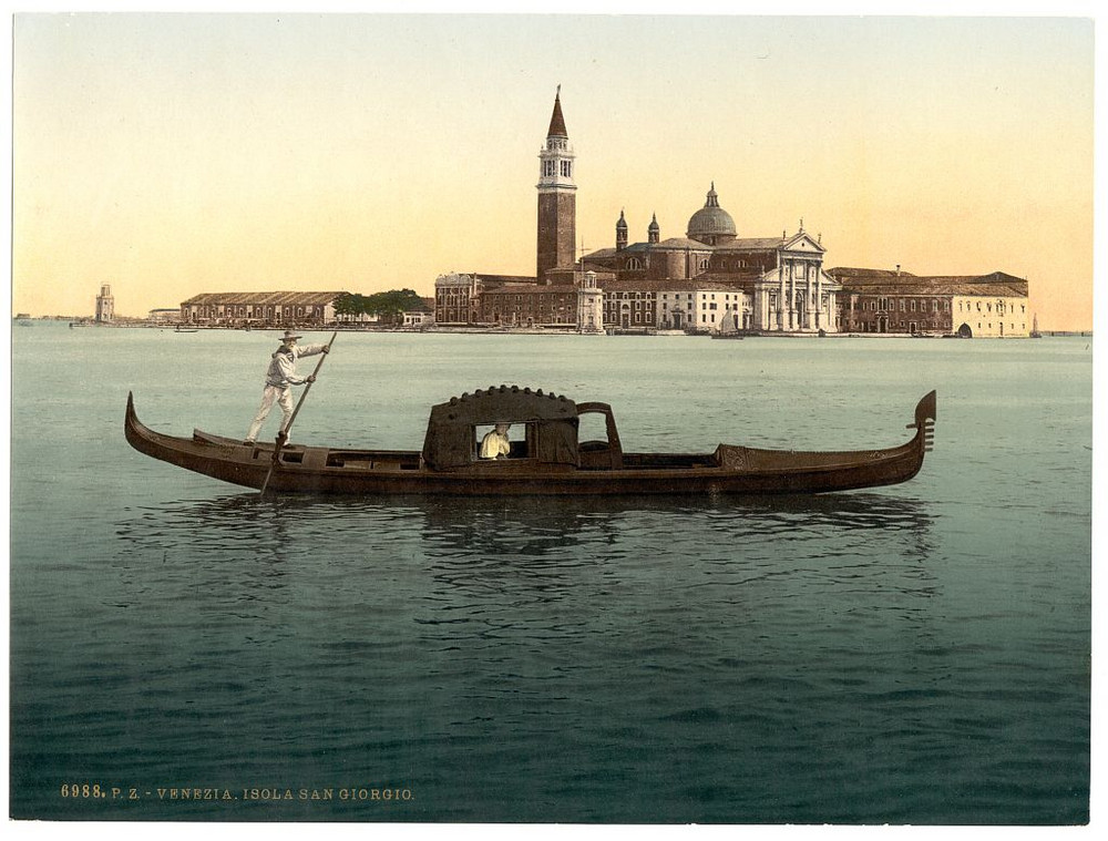 Цветные фотохромные ретро фотографии Венеция Италия 35