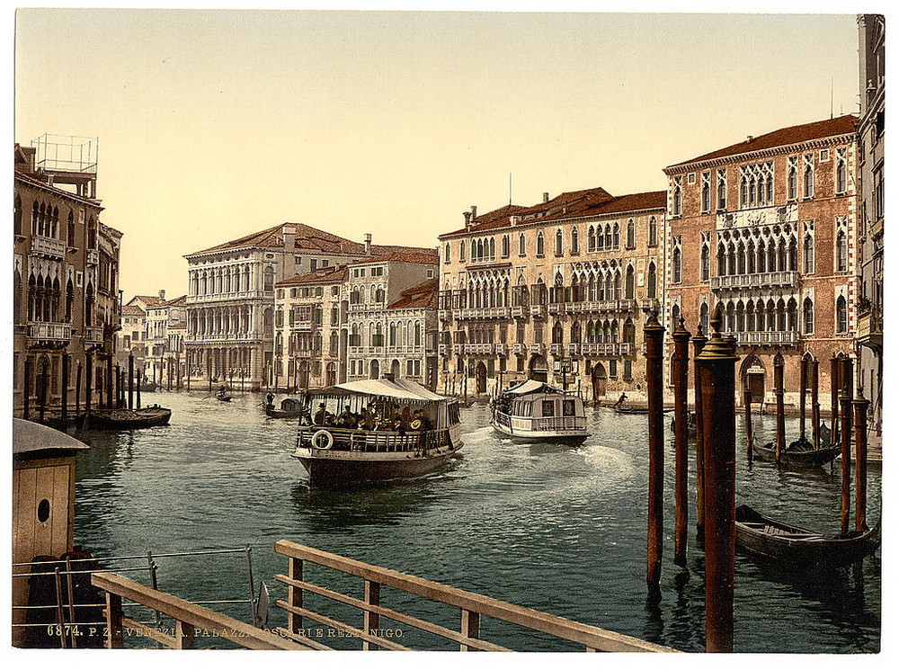 Цветные фотохромные ретро фотографии Венеция Италия 49