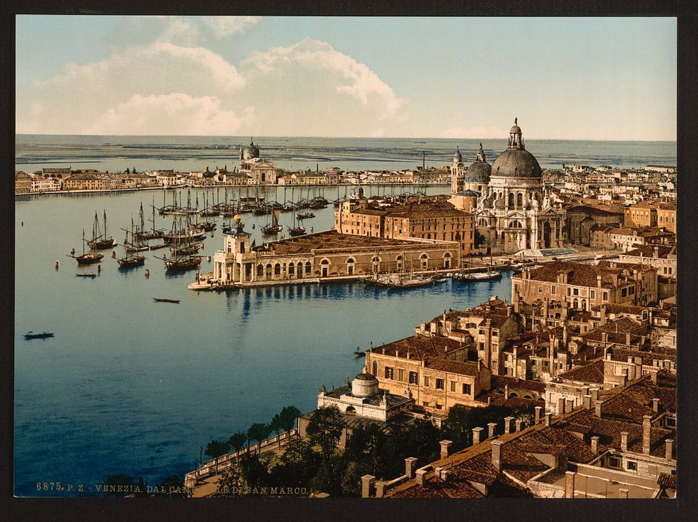 Цветные фотохромные ретро фотографии Венеция Италия 6