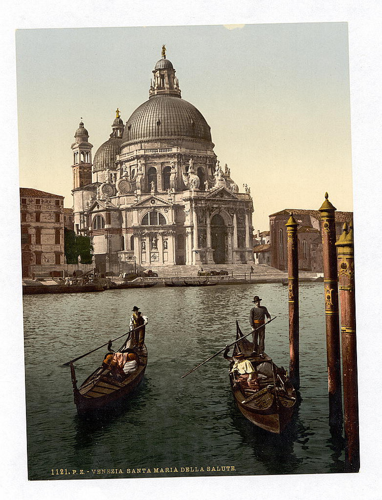 Цветные фотохромные ретро фотографии Венеция Италия 60