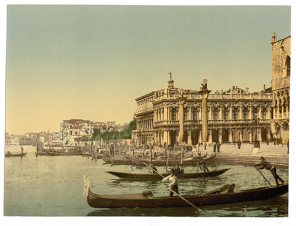 Цветные фотохромные ретро фотографии Венеция Италия 61