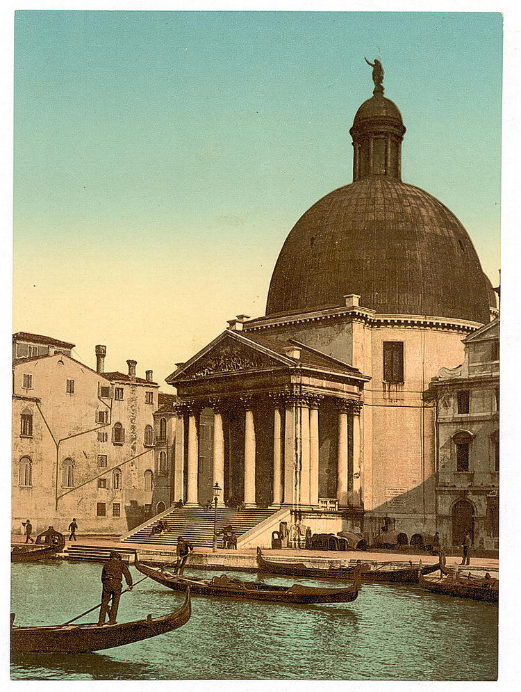 Цветные фотохромные ретро фотографии Венеция Италия 67