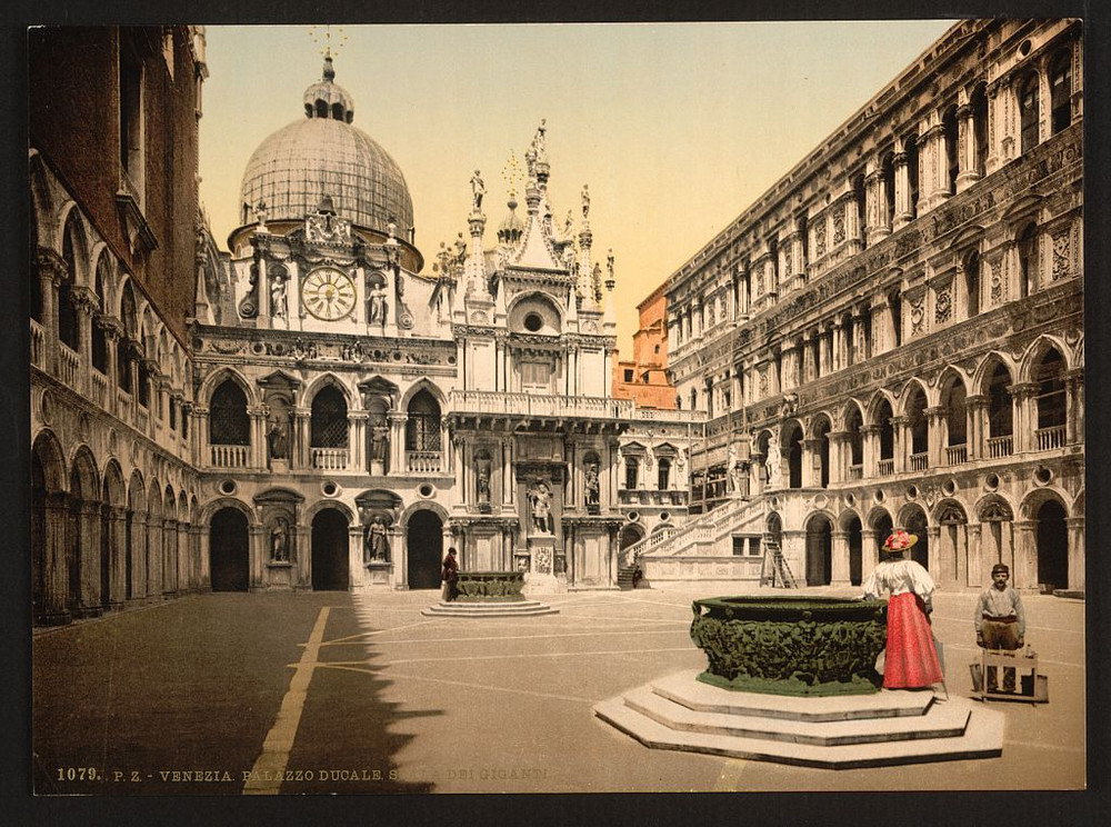 Цветные фотохромные ретро фотографии Венеция Италия 71