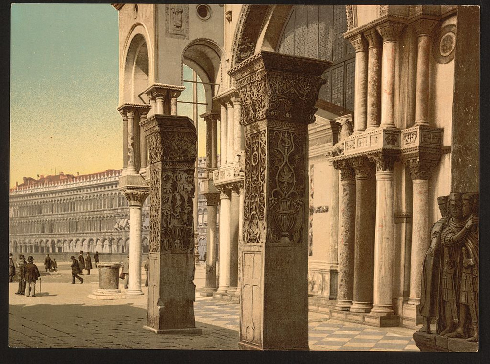 Цветные фотохромные ретро фотографии Венеция Италия 74