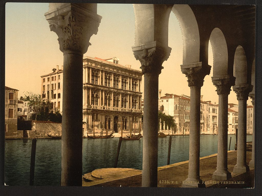 Цветные фотохромные ретро фотографии Венеция Италия 79