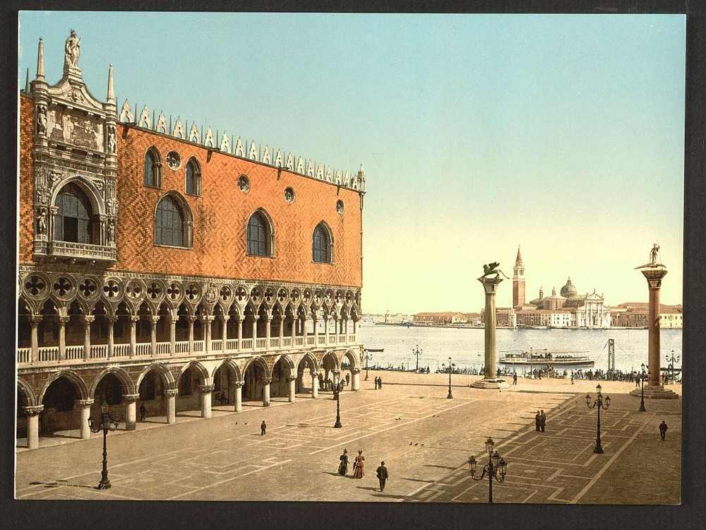 Цветные фотохромные ретро фотографии Венеция Италия 8