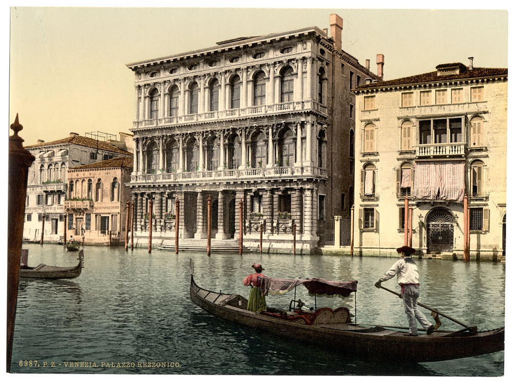 Цветные фотохромные ретро фотографии Венеция Италия 83