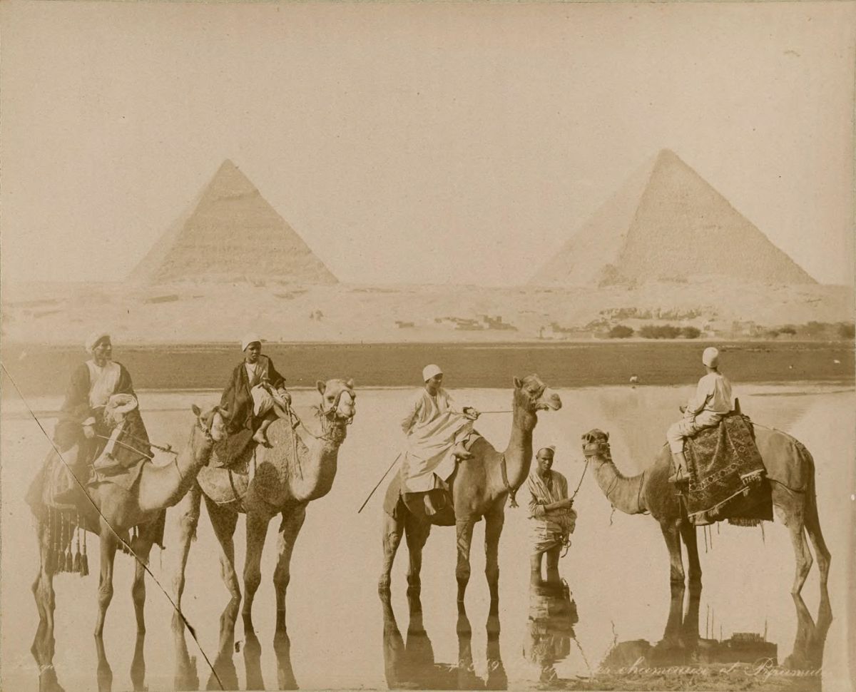 Древние чудеса Египта, его жители и туристы в 1800-х годах на фотографиях братьев Зангаки 26