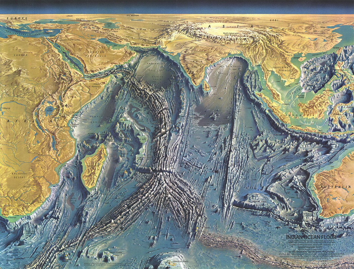 National Geographic оцифровал свою коллекцию карт за 130 лет. От карт звёзд до океанского дна  3