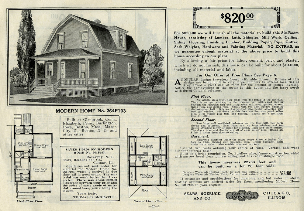 Дом по почте: через каталоги Sears продали 75 000 сборных домов за 1908-1940 годы 0