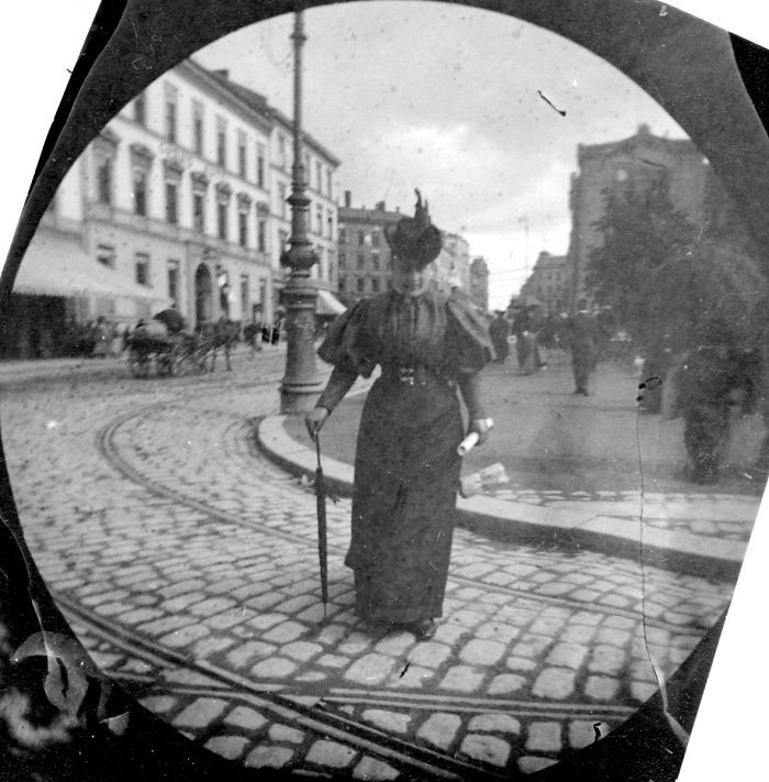Осло в конце 19-го века на уличных кадрах, снятых шпионской фотокамерой   13
